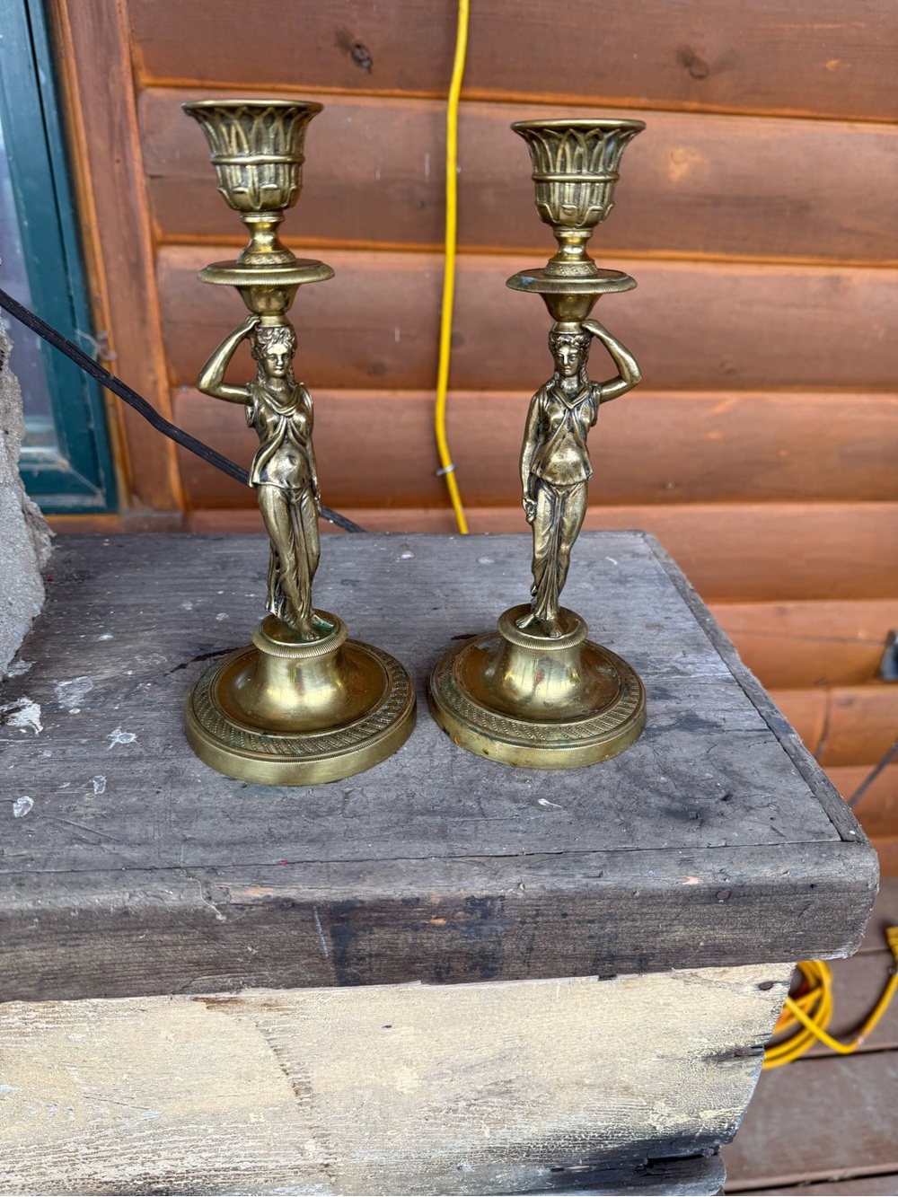 Brass candlesticks
